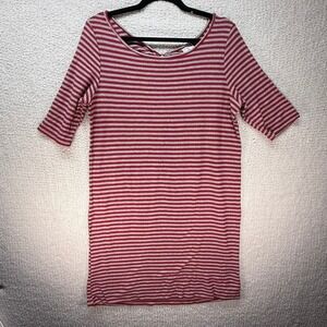 We The‎ Free Striped Mini Dress Open Back Casual T-Shirt Dress Large